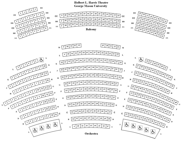 Harris Theatre Seating Chart (with seat detail) 