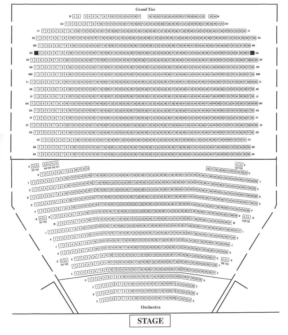 Concert Hall Seating Chart (with seat detail)