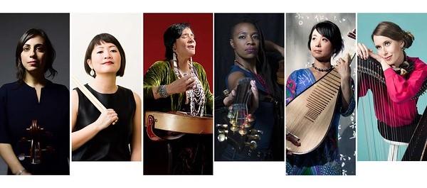 Musicians of Silkroad Ensemble and special guest Pura Fé present the D.C.-area premiere of Uplifted Voices January 29 at the Center for the Arts.