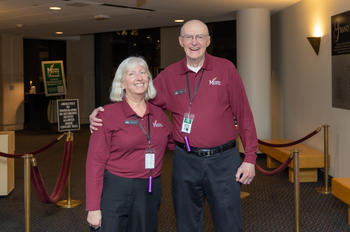 Image of a male and female volunteer